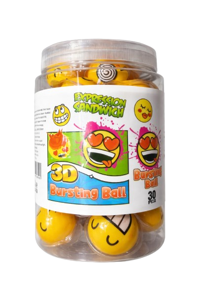 Emoji Gummy Bursting Ball With Jelly Centre 30 pcs