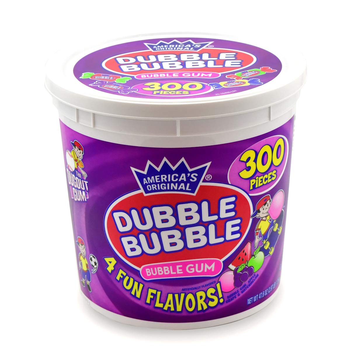 DUBBLE BUBBLE ASSORTED 4-FLAVOR 300 PIECES