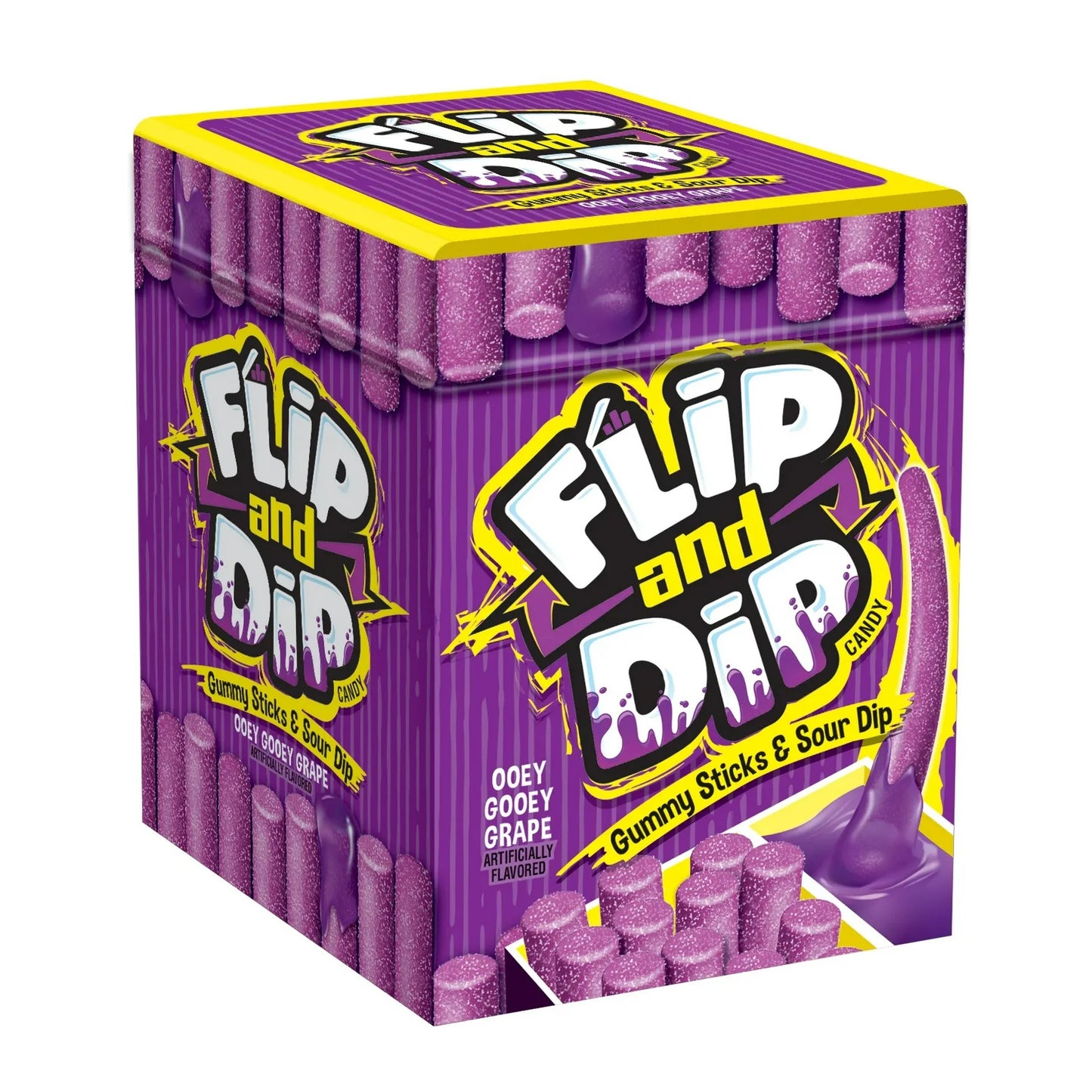 FLIP AND DIP GUMMY CANDY AND SOUR GEL DIP