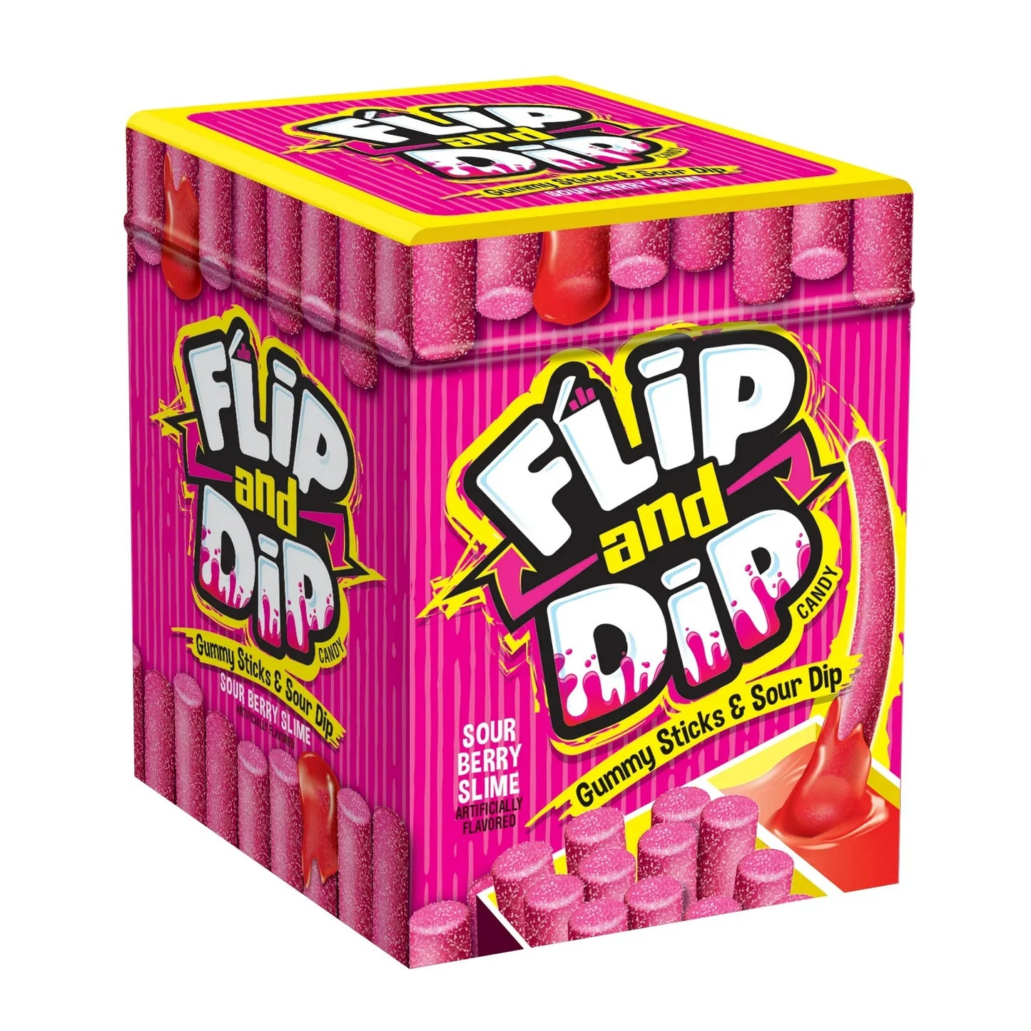 FLIP AND DIP GUMMY CANDY AND SOUR GEL DIP