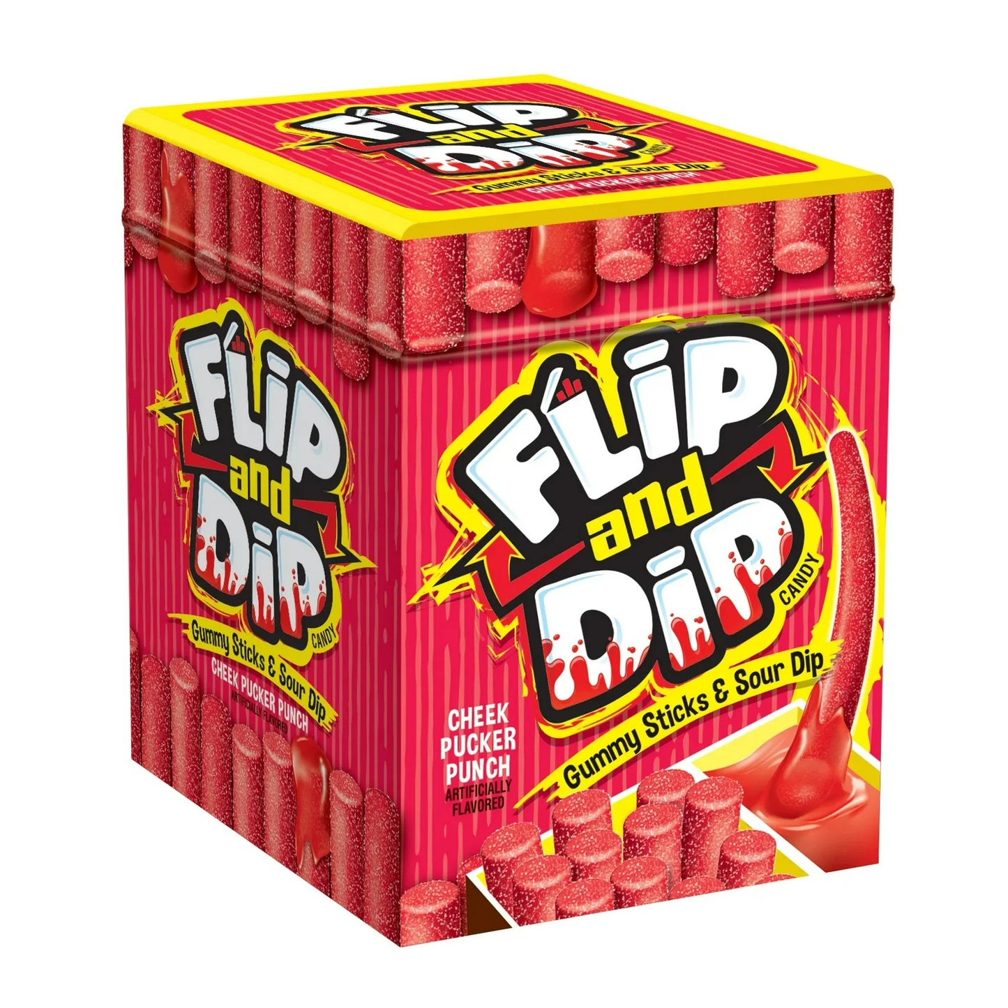 FLIP AND DIP GUMMY CANDY AND SOUR GEL DIP
