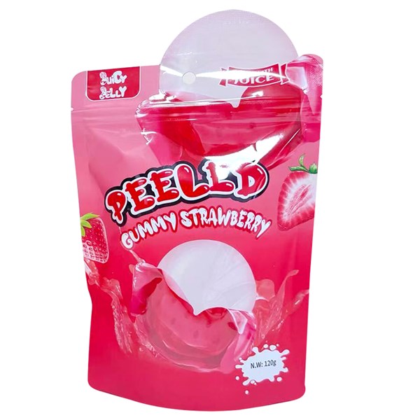 JUICY JELLY PEELED GUMMY STRAWBERRY HANGSELL 120G