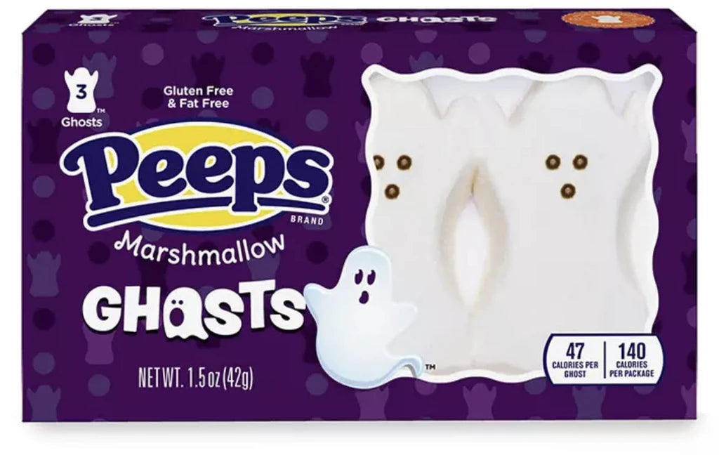 PEEPS MARSHMALLOW GHOSTS (3 GHOSTS PER 31G PACKET)