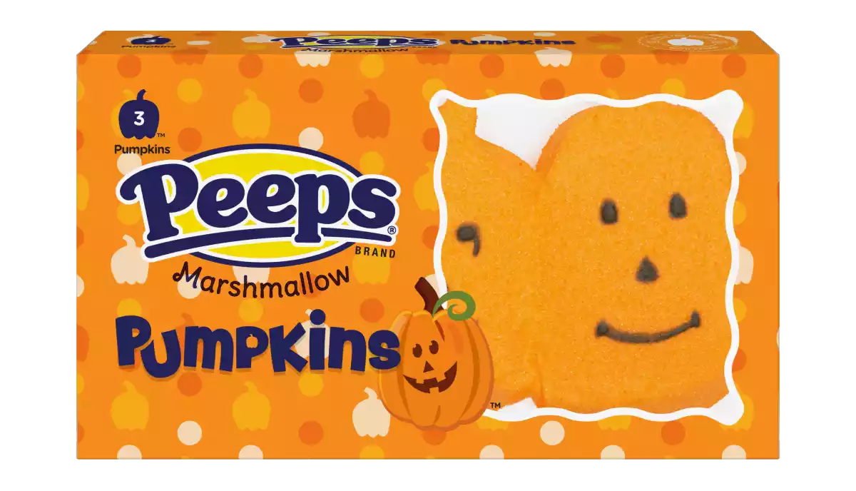 PEEPS MARSHMALLOW PUMPKINS (3 PUMPKINS PER 31G PACKET)