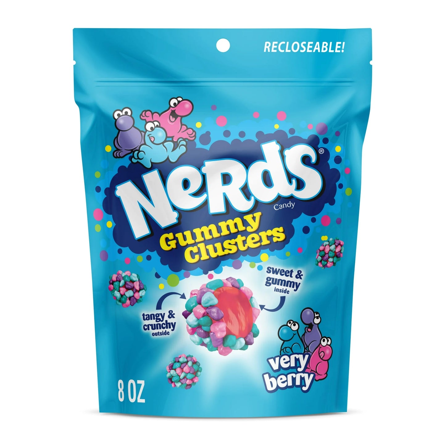 NERDS GUMMY CLUSTERS, VERY BERRY, 8 OZ