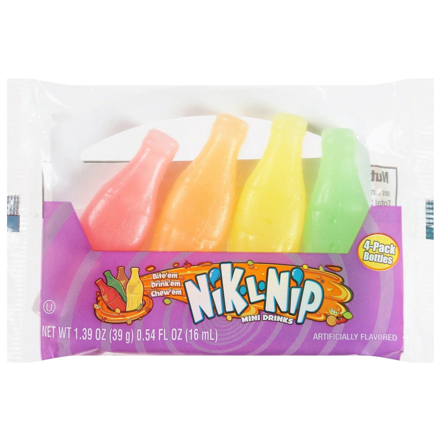NIK L NIP WAX BOTTLE CANDY 4 PACK