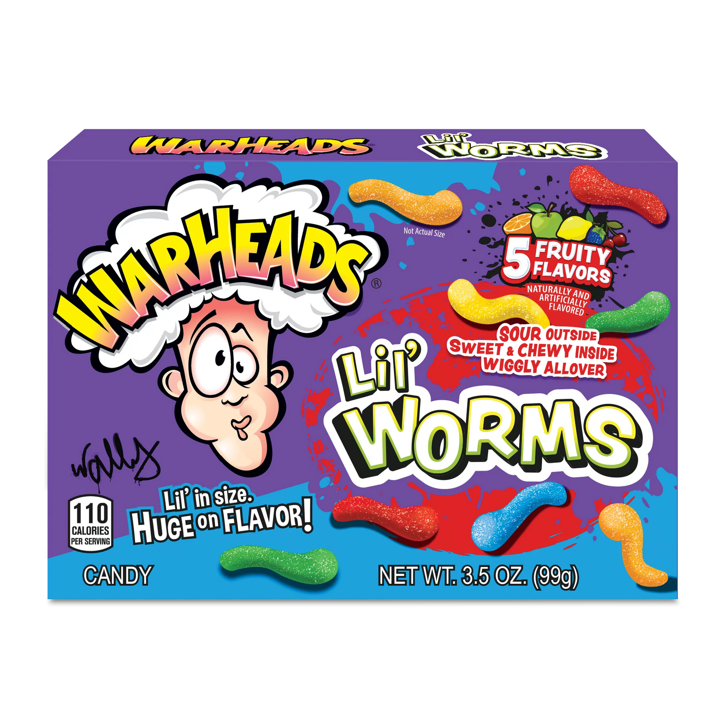WARHEADS LIL' WORM GUMMI CANDY CHEWS