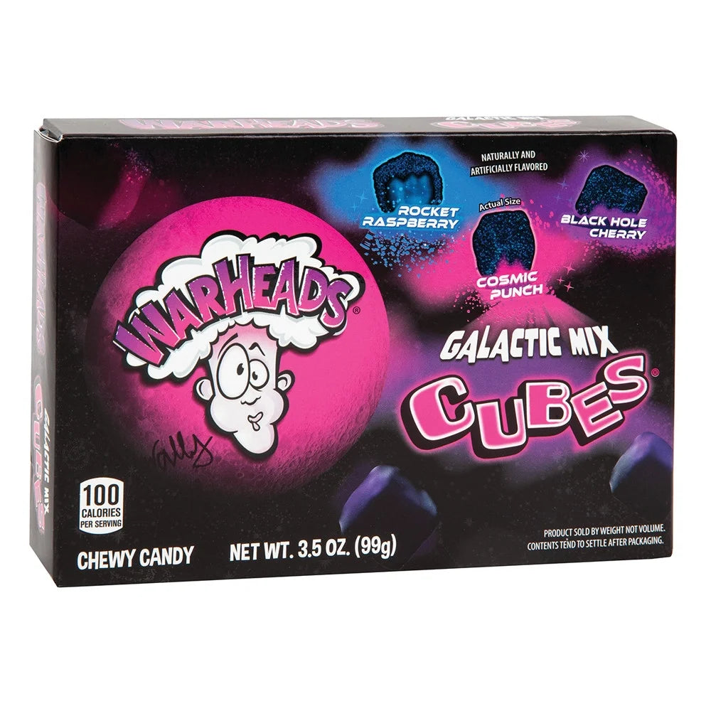 WARHEADS GALACTIC CUBES SOUR FRUIT-FLAVORED CHEWY CANDY