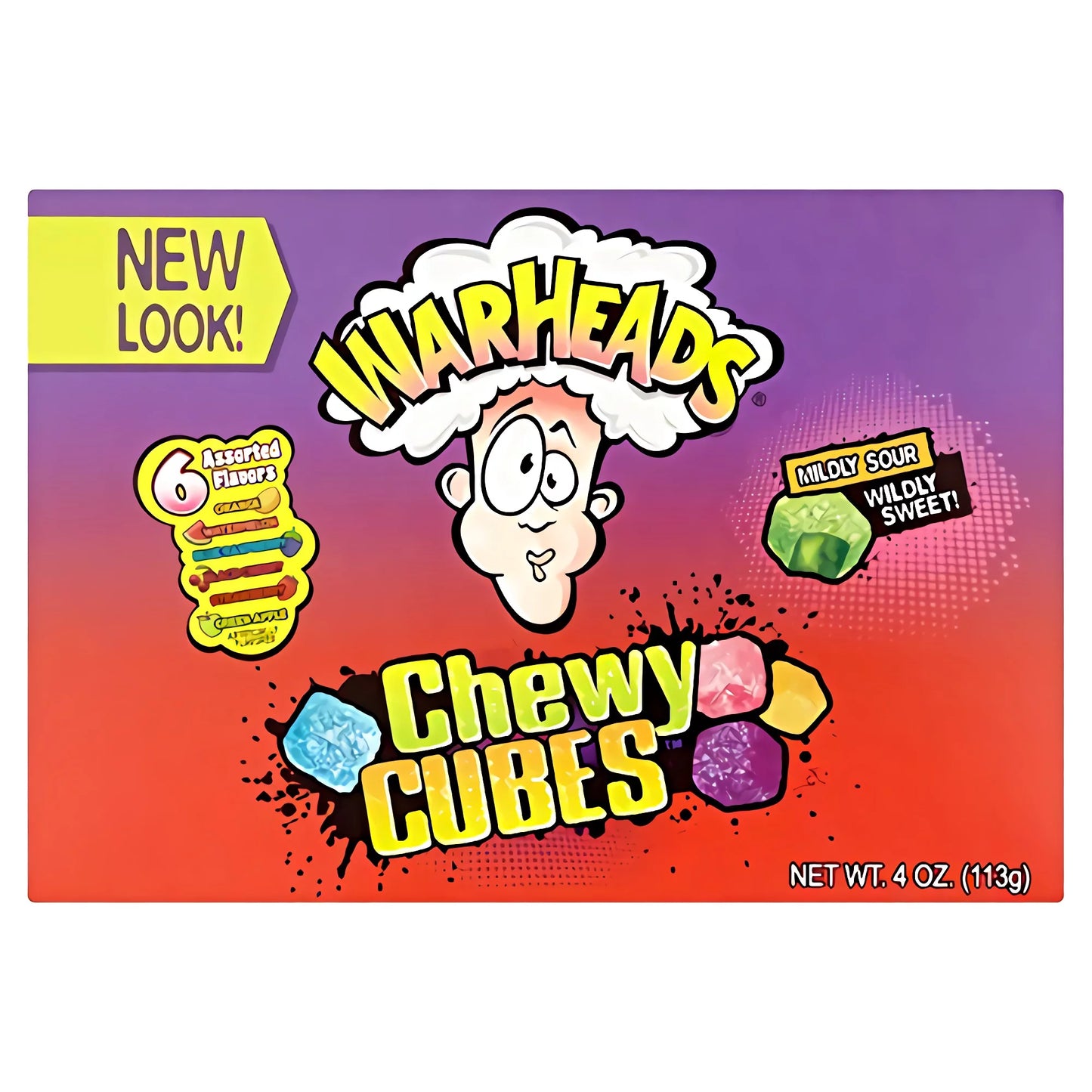 WARHEADS SOUR CHEWY CUBES SOUR GUMMY CANDY