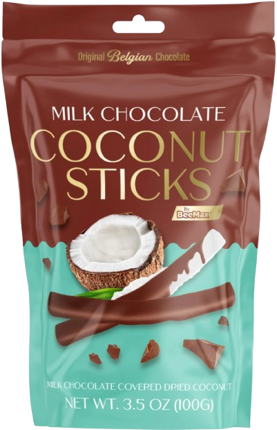 BeeMax Milk Chocolate Covered Dried Coconut Sticks