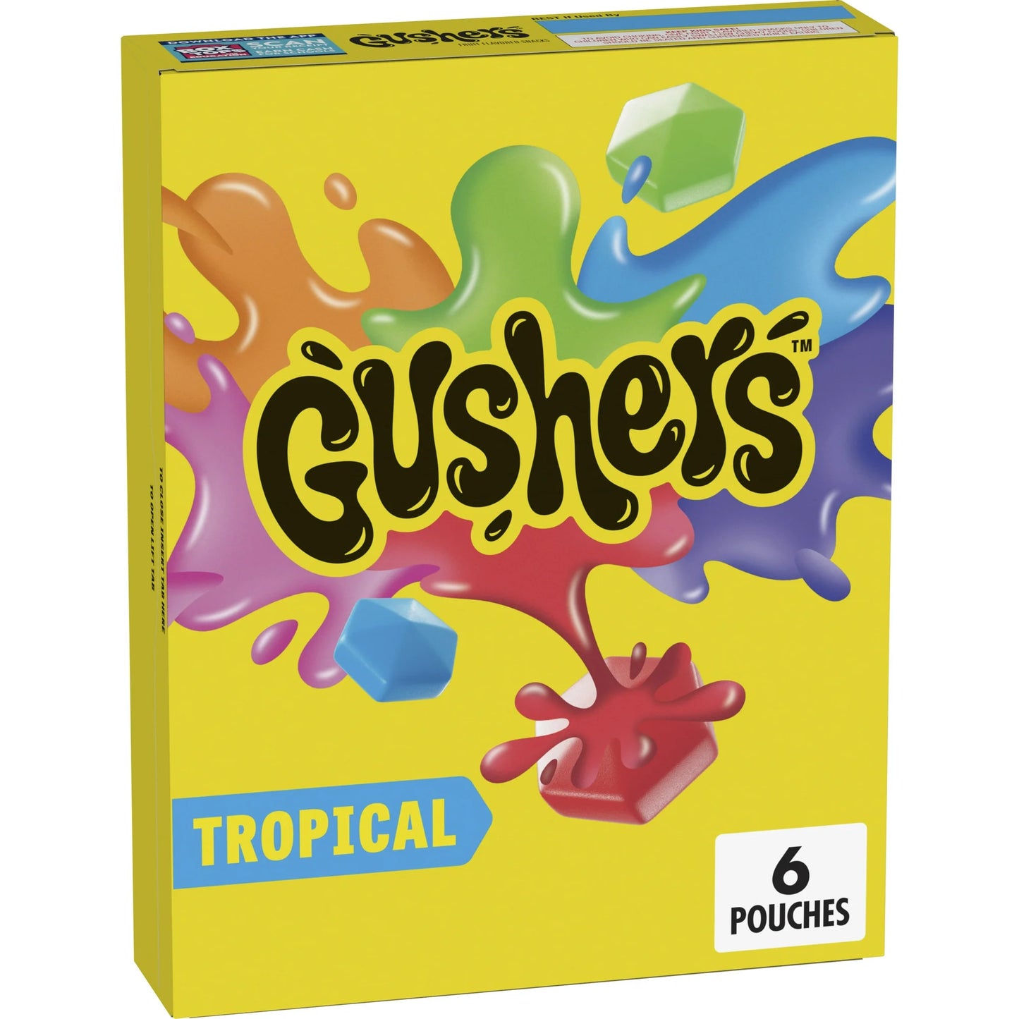 GUSHERS FRUIT SNACK TROPICAL 6 PACK