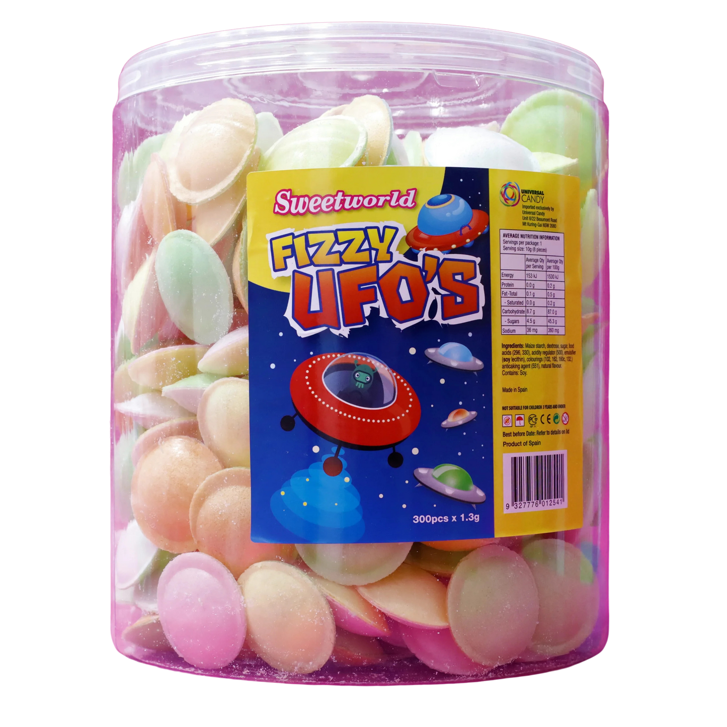 FIZZY UFO TUB 300PCS