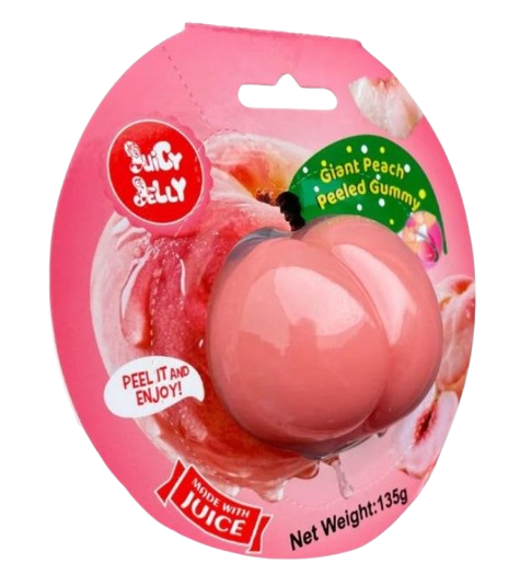 Juicy Jelly Peeled Gummy Giant Peach 135g