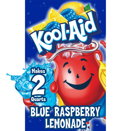 KOOL-AID UNSWEETENED BLUE RASPBERRY LEMONADE ARTIFICIALLY FLAVORED POWDERED DRINK MIX