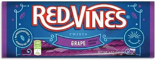 RED VINES GRAPE LICORICE TWISTS 141G