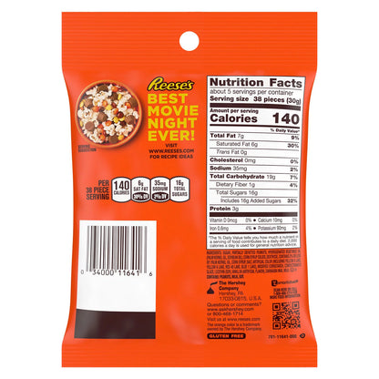 REESE'S PIECES PEANUT BUTTER IN A CRUNCHY SHELL CANDY BAG