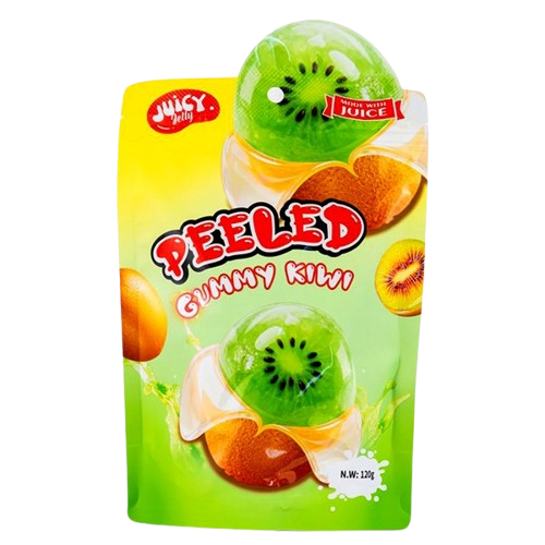 Juicy Jelly Peeled Gummy Kiwi 120g