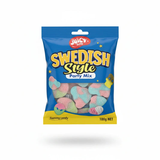 JUICY JELLY SWEDISH STYLE PARTY MIX 100g