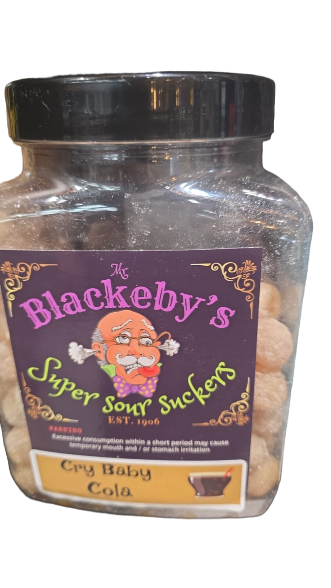 Blackeby's Super Sour Suckers Cry Baby Cola